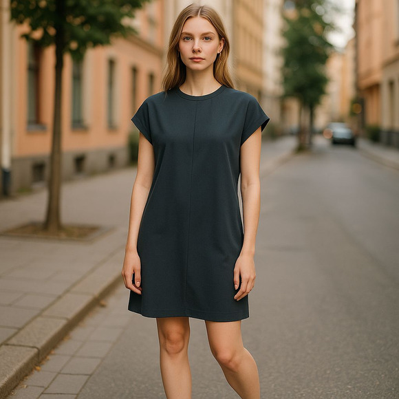 Kasper for A.S.L. Black Shift Vintage Dress with Cap Sleeves Size 12 - Picture 1 of 8